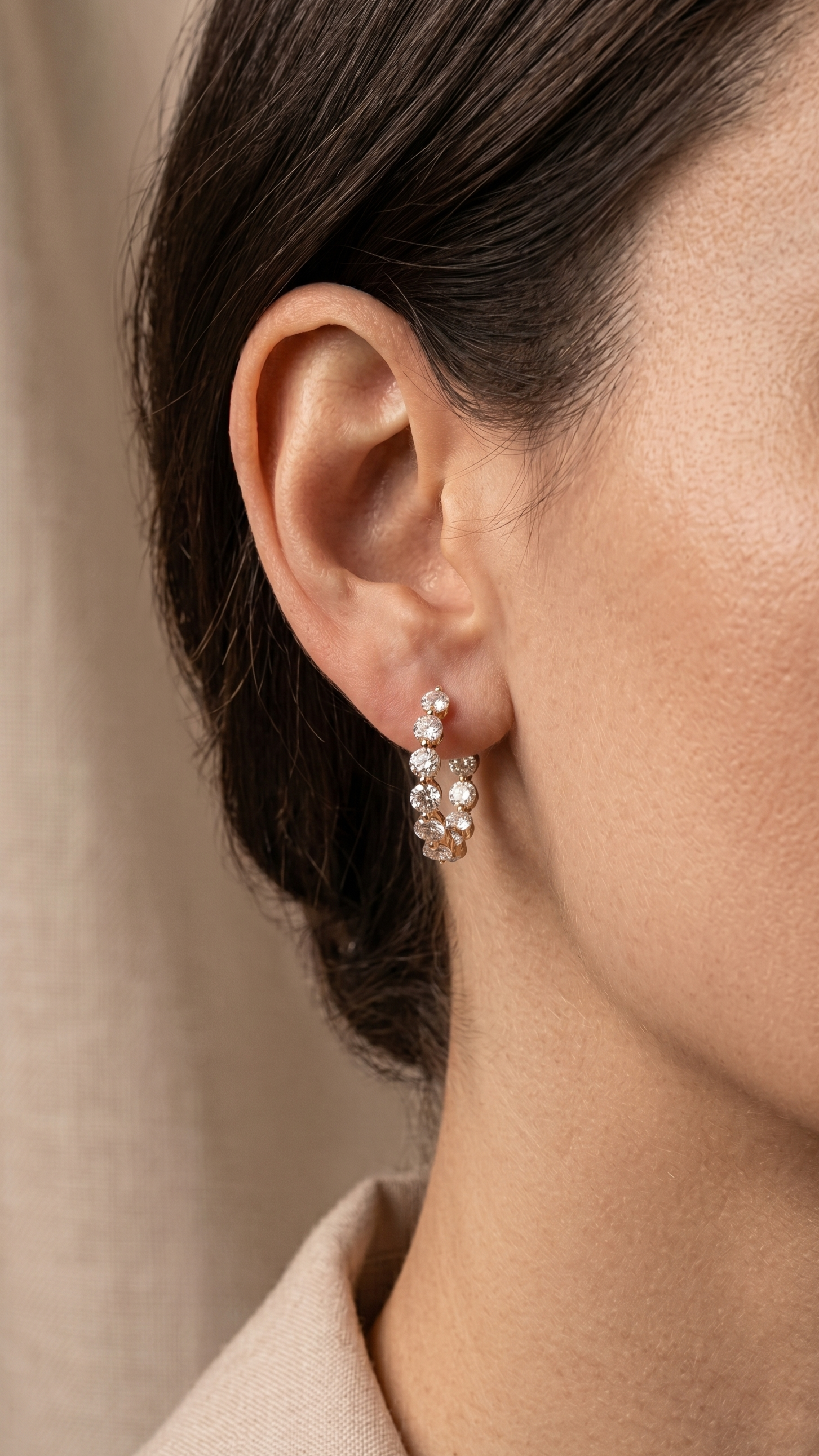 Omnia Brilliance Inside-out Hoops