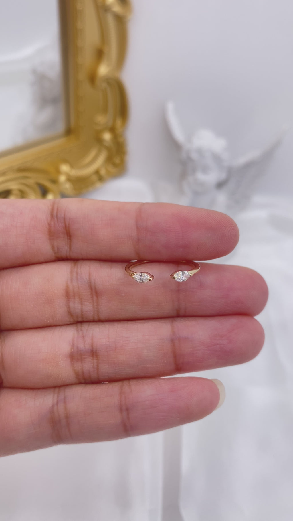 Marquise Cut Open Ring