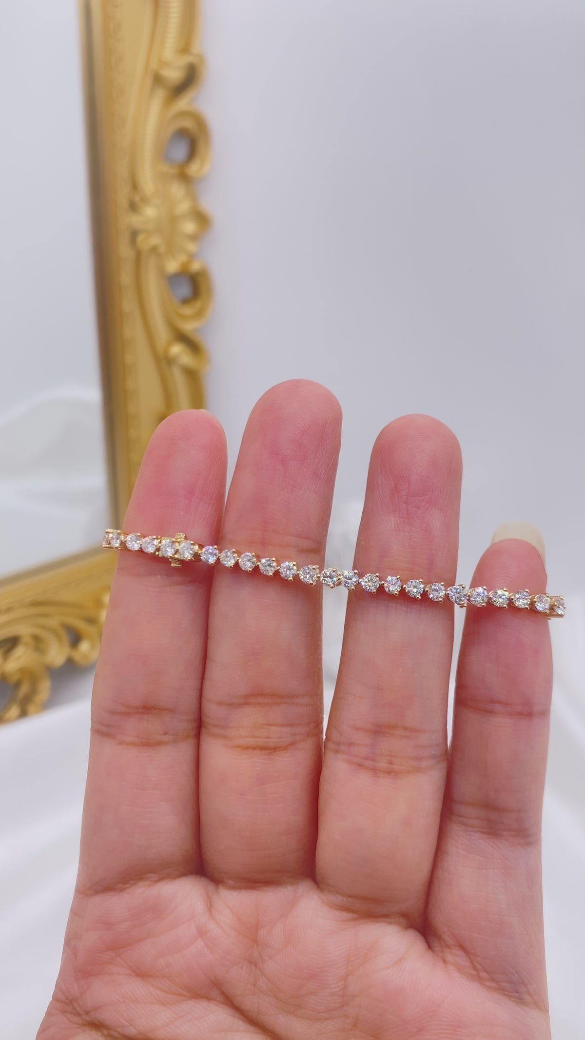 Three Prongs Tennis Bracelet