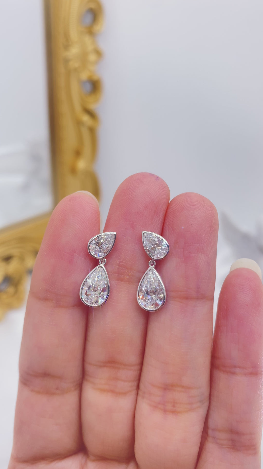 Duet Pear Cut Earrings